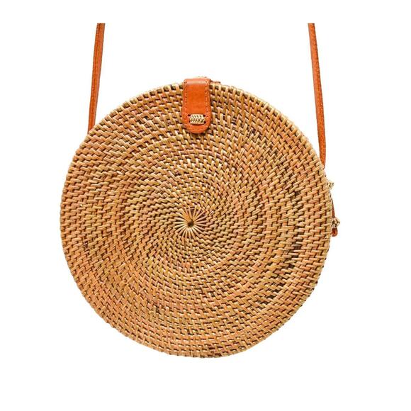 New Poppy + Sage Camilla rattan crossbody bali bag Handmade - Picture 6 of 10